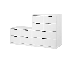 Изображение товара Комод Нордли 37 white ИКЕА (IKEA) на сайте adeta.ru