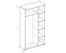 Изображение товара Распашной шкаф Бримнэс white ИКЕА (IKEA) на сайте adeta.ru