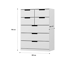 Изображение товара Комод Нордли 15 white ИКЕА (IKEA) на сайте adeta.ru